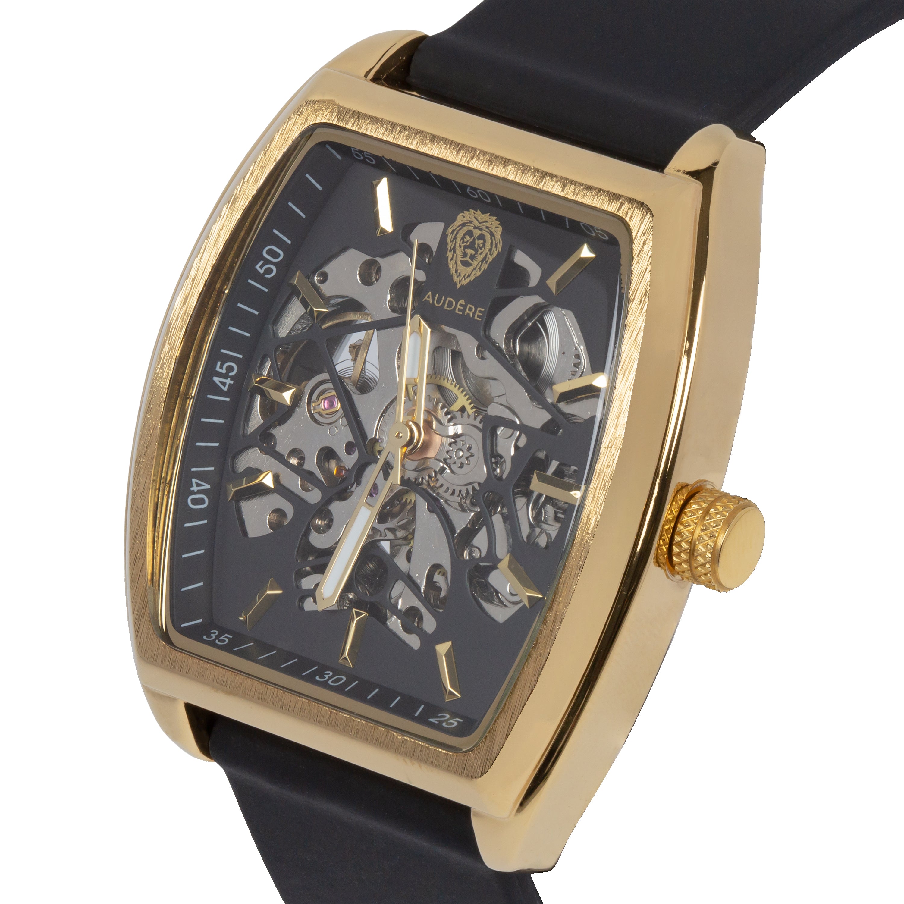 Audere Opulence – Rechthoekige  kast, 42mm - Goud