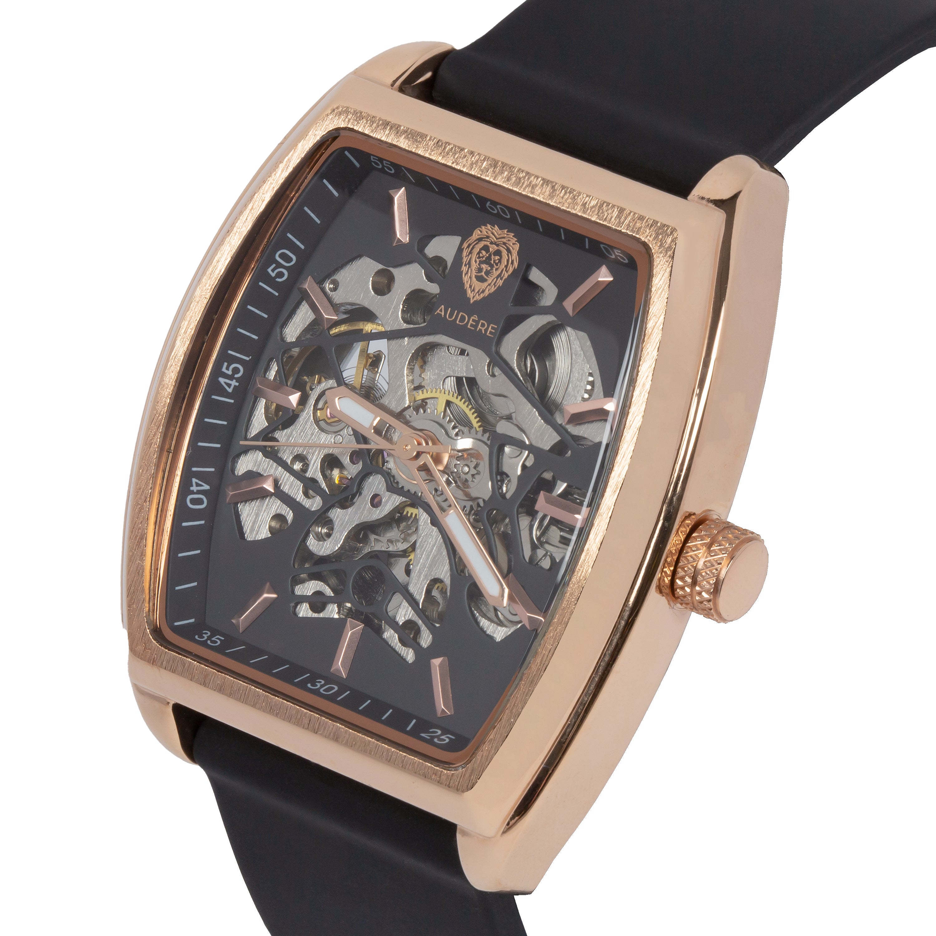 Audere Opulence – Rechthoekige kast, 42mm - Rose Goud
